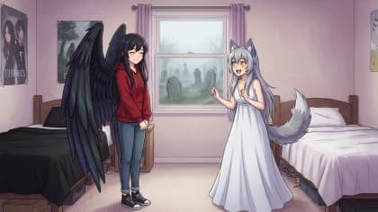 The Fallen Angel and the Wolf Girl