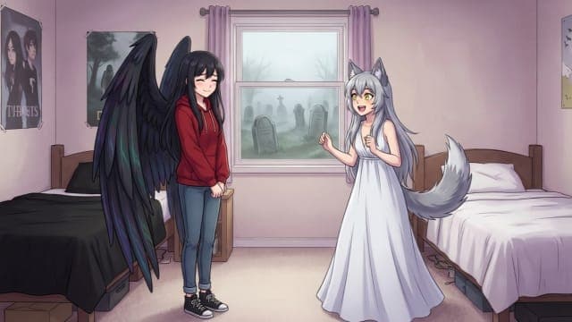 The Fallen Angel and the Wolf Girl